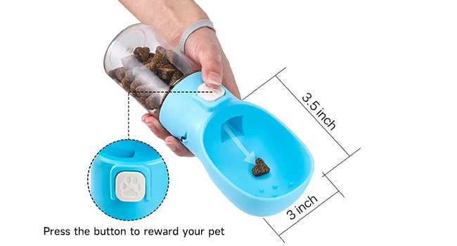 Handheld Dog Food & Treat Dispenser Training Pouch for Small Breeds Dogs Canine Training Aids and Behavior Accessories Supplies