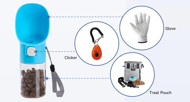 Handheld Dog Food & Treat Dispenser Training Pouch for Small Breeds Dogs Canine Training Aids and Behavior Accessories Supplies