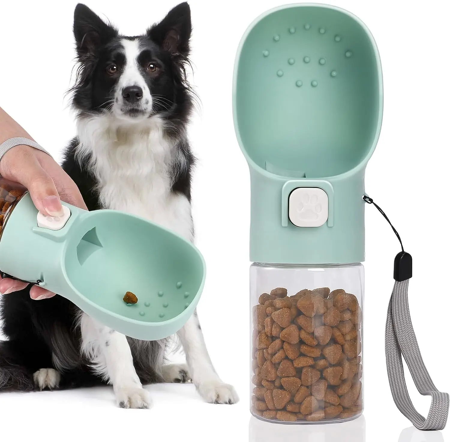 Handheld Dog Food & Treat Dispenser Training Pouch for Small Breeds Dogs Canine Training Aids and Behavior Accessories Supplies