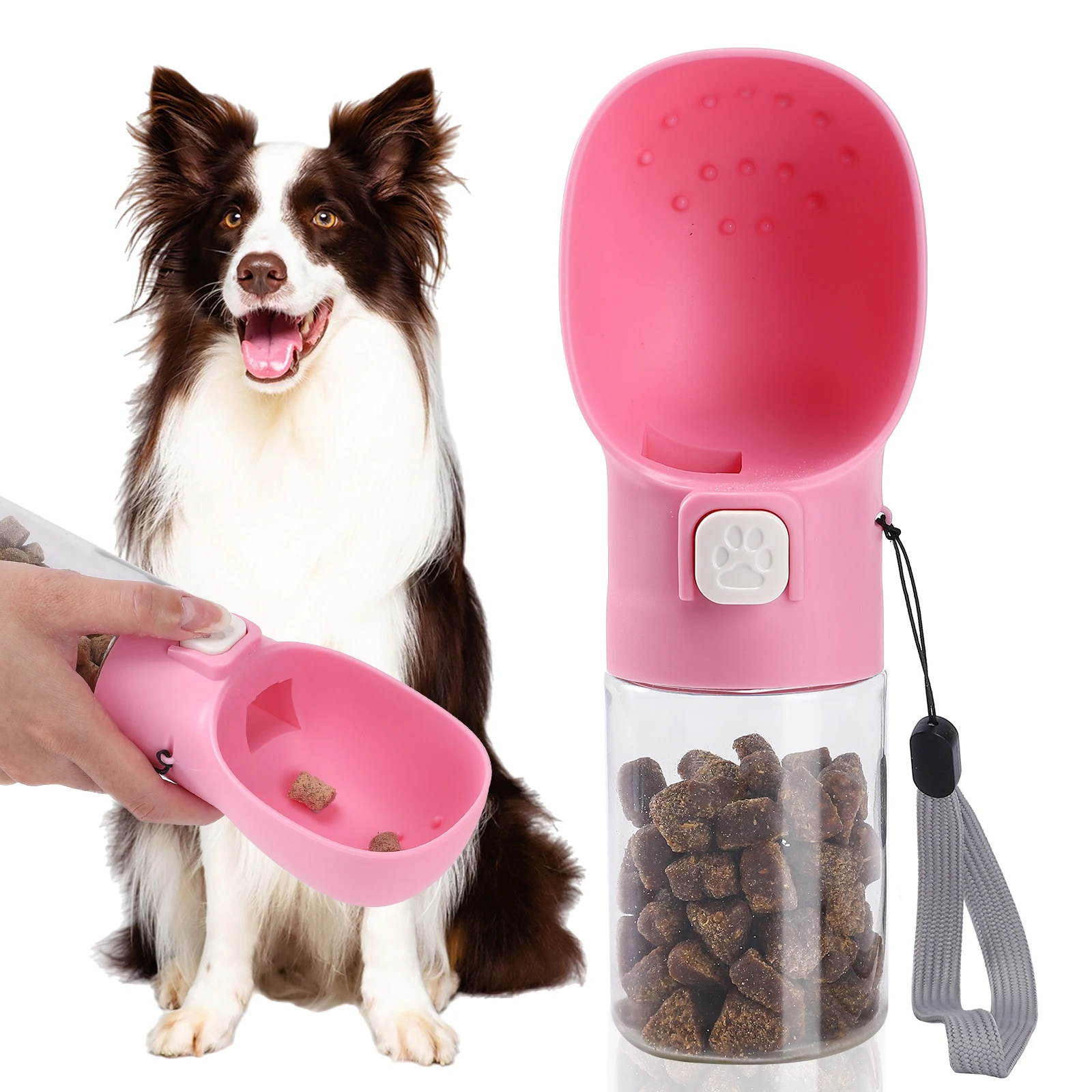Handheld Dog Food & Treat Dispenser Training Pouch for Small Breeds Dogs Canine Training Aids and Behavior Accessories Supplies