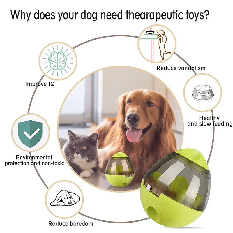 Interactive Cat Toy IQ Treat Ball Smarter Pet Toys Food Ball Food Dispenser For Cats Playing Training Balls Pet Supplies