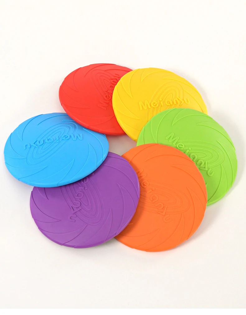 15/18/22cm Fashion Dog Toy Flying Discs Pet Dogs Silicone Game Trainning Interactive Puppy Toys Puppy Pet Supplies