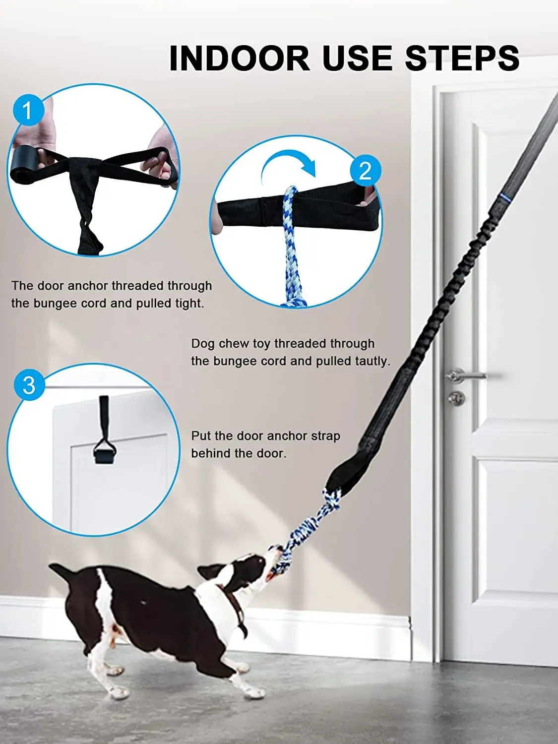 1 Pack Pet Braided Rope Nep Chew Toys Funny Dog Swing Toy Door Pull Abrasion Resistant & Bite Resistant Rope