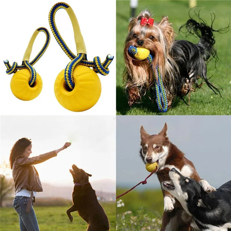 1pc Teeth Indestructible Bite Rubber Puppy Funny Training Ball Chew Toys Play Fetch Solid with Carrier Rope Pet Dog Toy 1pc Teeth Indestructible Bite Rubber Puppy Funny Training Ball Chew Toys Play Fetch Solid with Carrier Rope Pet Dog Toy
