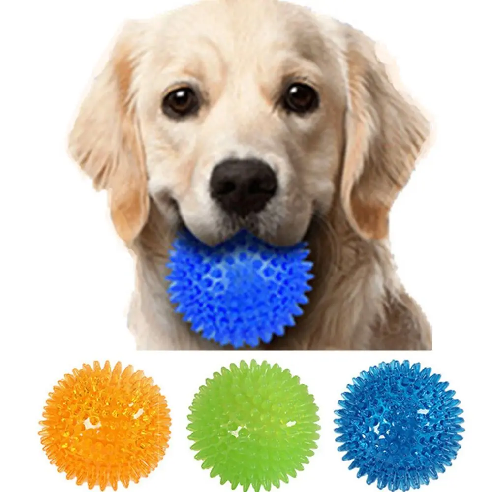 Squeaky Balls for Dogs, Fetch Balls for Dogs Rubber Bright Colors TPR Puppy Chew Toys Dog Balls