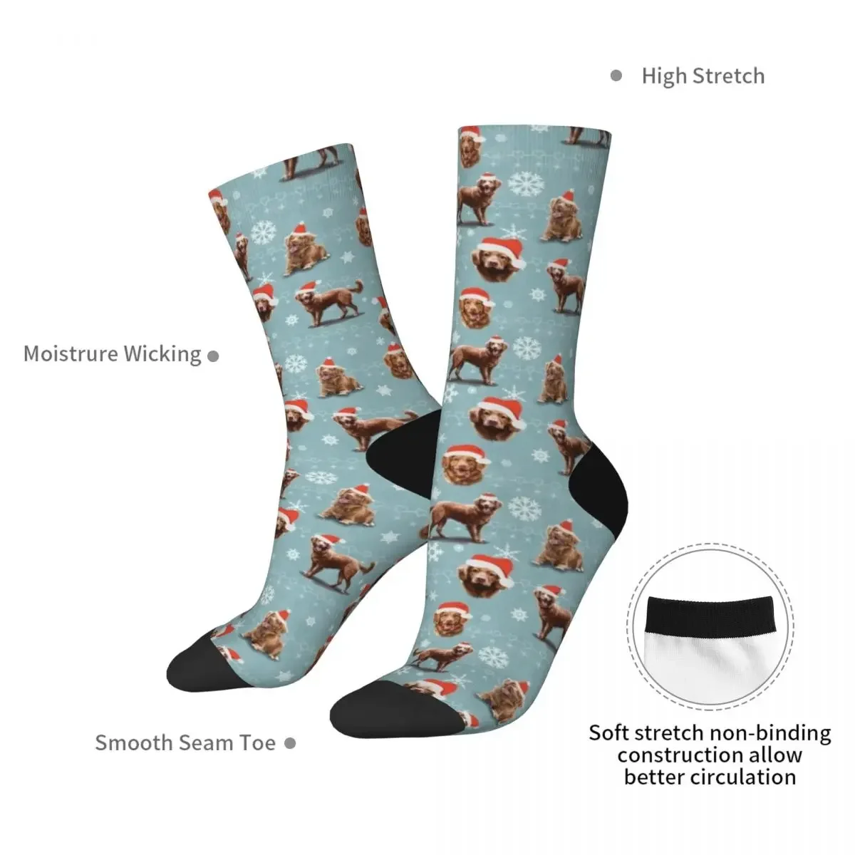 The Christmas Nova Scotia Duck Tolling Retriever Dog Socks valentine gift ideas colored socks Socks Ladies Men's