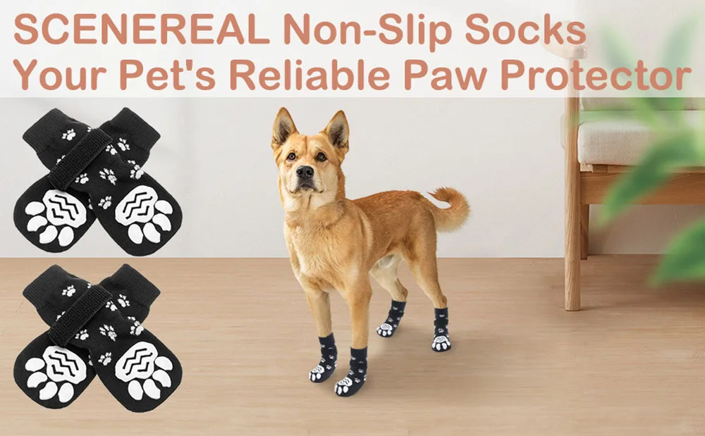 Anti Slip Dog Socks Dog Grip Socks with Straps Traction Control for Indoor on Hardwood Floor Wear Pet Paw Protector for All Dogs Anti Slip Dog Socks Dog Grip Socks with Straps Traction Control for Indoor on Hardwood Floor Wear Pet Paw Protector for All Dogs