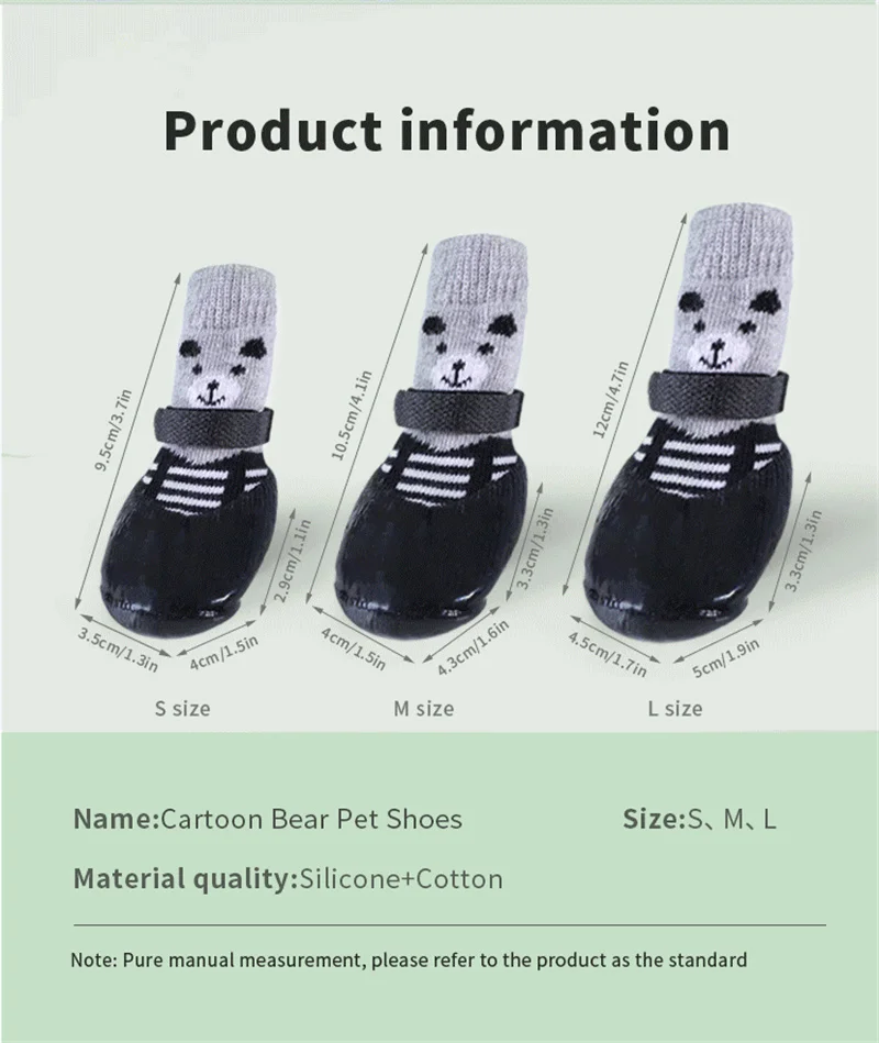 4pcs/set Cotton Dog Shoes Waterproof Non-slip Rubber Sole Cats Dogs Socks for Chihuahua Puppy Cat Rain Snow Boots Pet Products 4pcs/set Cotton Dog Shoes Waterproof Non-slip Rubber Sole Cats Dogs Socks for Chihuahua Puppy Cat Rain Snow Boots Pet Products