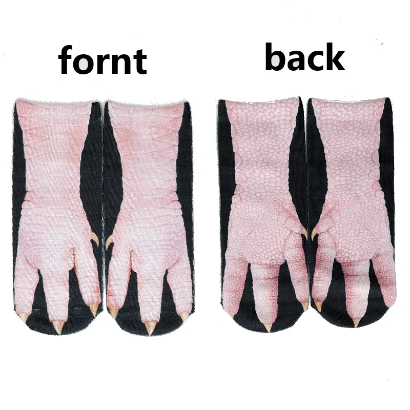 3D Animals Paw Print Socks Unisex Casual Dog Horse Zebra Pig Cat Paw Socks Children Funny Leopard Tiger  for Party