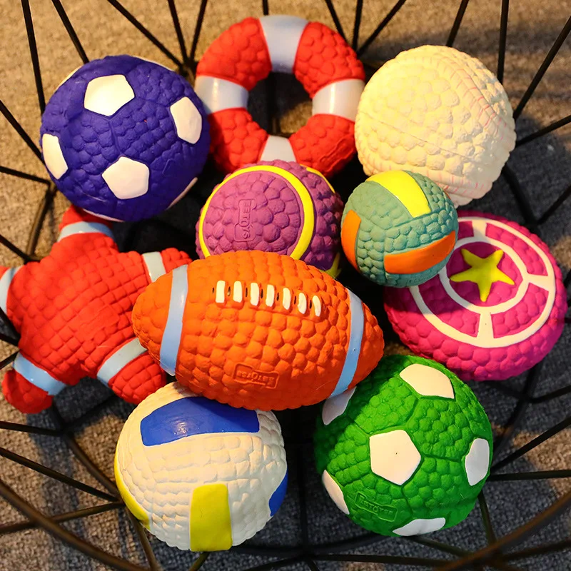 Squeaky Dog Toys Natural Latex Rubber Balls Soft Bouncy Durable for Small Medium Large Dogs Interactive Chew Fetch Play Dog Toy Squeaky Dog Toys Natural Latex Rubber Balls Soft Bouncy Durable for Small Medium Large Dogs Interactive Chew Fetch Play Dog Toy