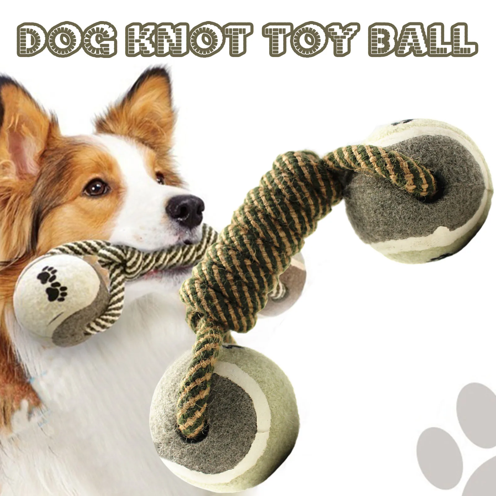 Dogs Interaction Toys Natural Cotton Rope Dog Toys Tough Teething Rope Tug-Of-War & Fetching Bone For Large Small Teething Pets