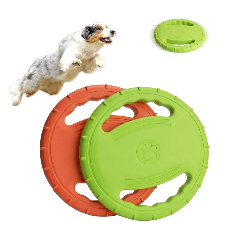 1PC Dog Flying Disc Interactive Rubber Dog Toys Soft Floating Dog Catcher Toy for Pet Training & Chewing 1PC Dog Flying Disc Interactive Rubber Dog Toys Soft Floating Dog Catcher Toy for Pet Training & Chewing