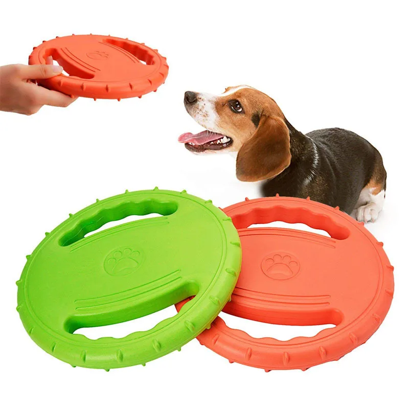 1PC Dog Flying Disc Interactive Rubber Dog Toys Soft Floating Dog Catcher Toy for Pet Training & Chewing 1PC Dog Flying Disc Interactive Rubber Dog Toys Soft Floating Dog Catcher Toy for Pet Training & Chewing