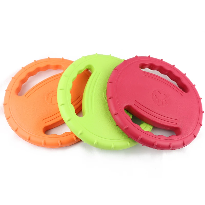 1PC Dog Flying Disc Interactive Rubber Dog Toys Soft Floating Dog Catcher Toy for Pet Training & Chewing 1PC Dog Flying Disc Interactive Rubber Dog Toys Soft Floating Dog Catcher Toy for Pet Training & Chewing