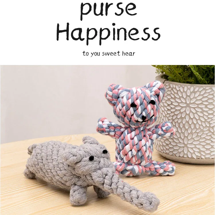 1pcs Bite Resistant Pet Dog Chew Toys for Small Dogs Cleaning Teeth Puppy Dog Rope Knot Ball Toy Playing Animals Dogs Toys Pets