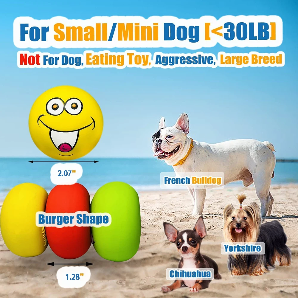 6 Pcs Latex Dog Squeaky Toys Rubber Soft Dog Toys Chewing Squeaky Toy Fetch Play Balls Toy for Puppy Small Pets Dog Accessories 6 Pcs Latex Dog Squeaky Toys Rubber Soft Dog Toys Chewing Squeaky Toy Fetch Play Balls Toy for Puppy Small Pets Dog Accessories