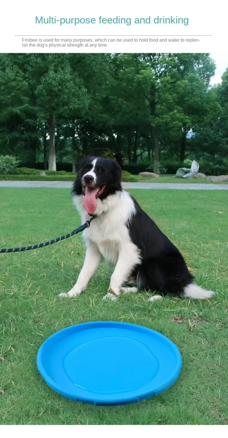 Dog Toy Flying Disc Silicone Material Sturdy Resistant Bite Mark Repairable Pet Outdoor Training Entertainment Throwing Type Toy Dog Toy Flying Disc Silicone Material Sturdy Resistant Bite Mark Repairable Pet Outdoor Training Entertainment Throwing Type Toy