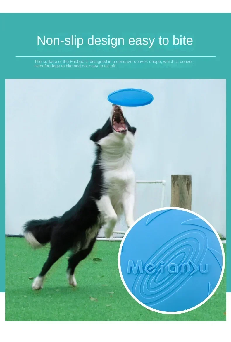 Dog Toy Flying Disc Silicone Material Sturdy Resistant Bite Mark Repairable Pet Outdoor Training Entertainment Throwing Type Toy Dog Toy Flying Disc Silicone Material Sturdy Resistant Bite Mark Repairable Pet Outdoor Training Entertainment Throwing Type Toy