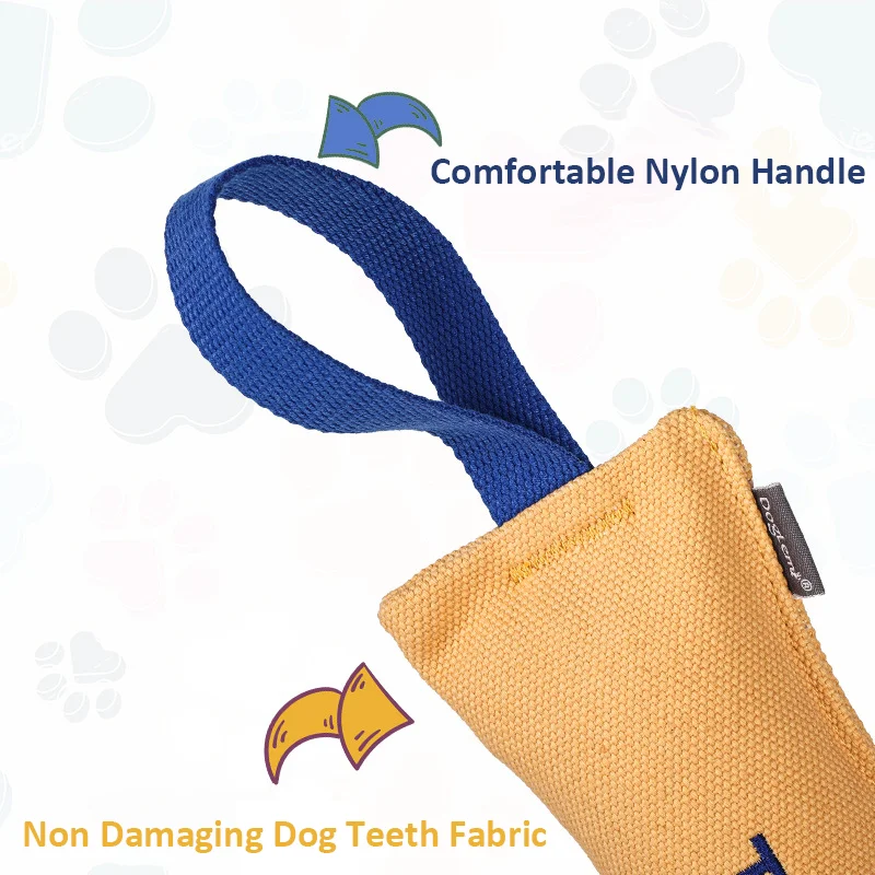 Dog Bite Tug Toy Durable Yellow Pull Toy Strong Blue Handles Tough Nylon Dog Tug of War Dog Bite Toys for Dog Training Grinding Dog Bite Tug Toy Durable Yellow Pull Toy Strong Blue Handles Tough Nylon Dog Tug of War Dog Bite Toys for Dog Training Grinding