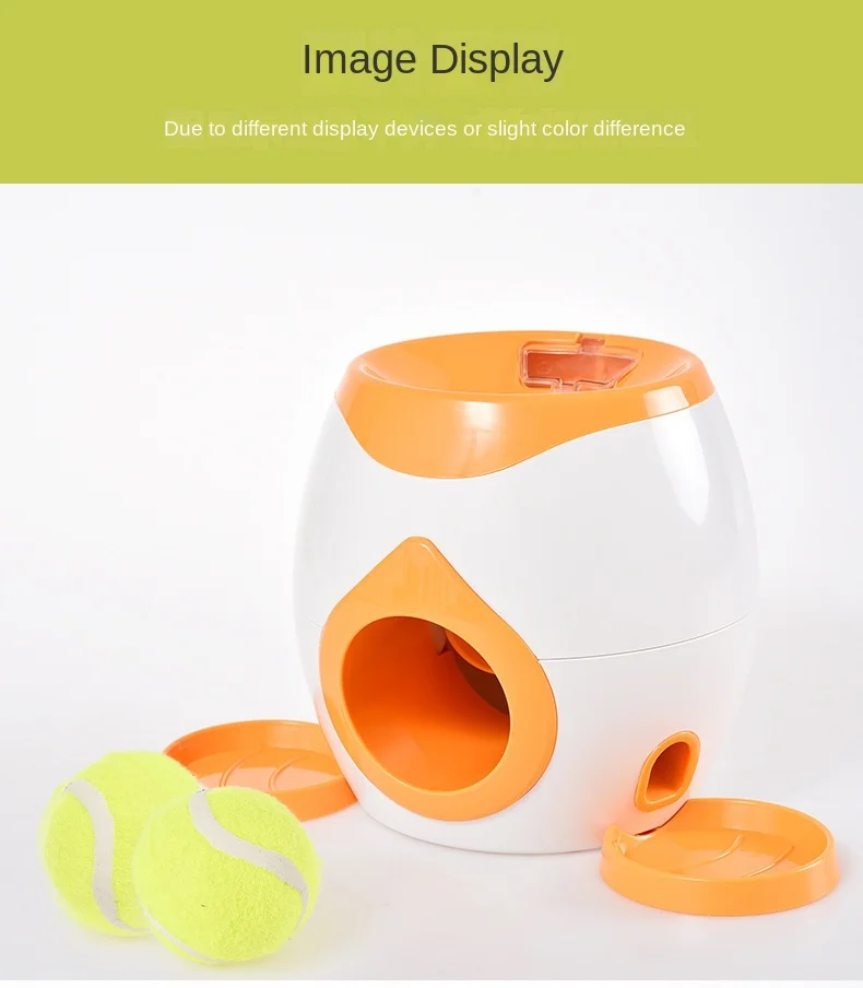 2 in 1 Dog Pet Interactive Toy Tennis Ball Launcher Automatic Throwing Training Reward Machine Fun Feeding Machine Pet Supplies
