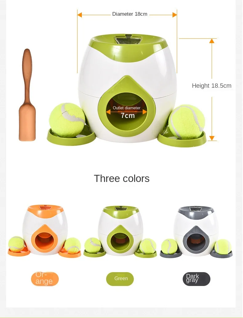 2 in 1 Dog Pet Interactive Toy Tennis Ball Launcher Automatic Throwing Training Reward Machine Fun Feeding Machine Pet Supplies