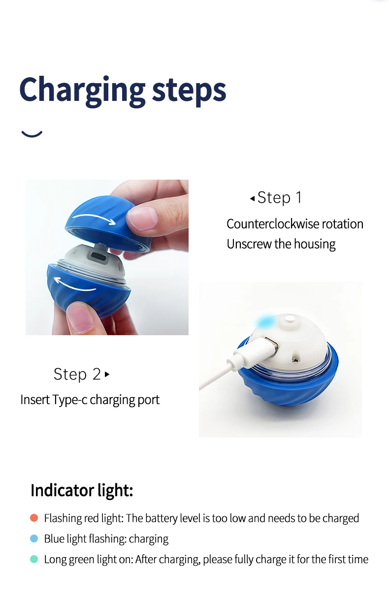 Smart Dog Toy Ball Electronic Interactive Pet Toy Moving Ball USB Automatic Moving Bouncing for Puppy Birthday Gift Cat Product