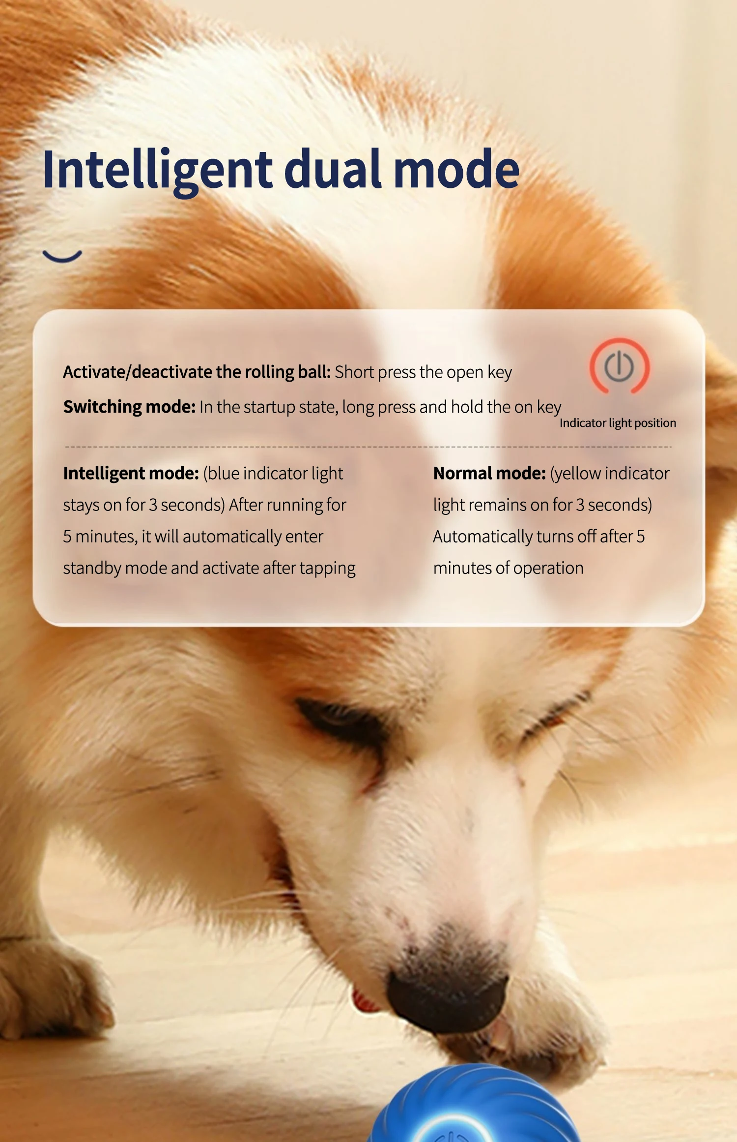 Smart Dog Toy Ball Electronic Interactive Pet Toy Moving Ball USB Automatic Moving Bouncing for Puppy Birthday Gift Cat Product