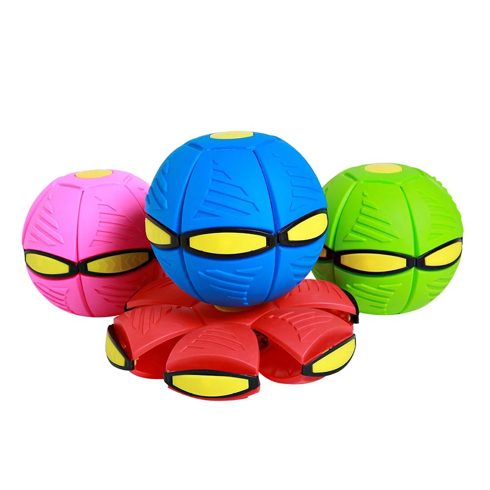 Pet Dog Toys Flying Saucer Ball Magic Deformation UFO TOYS Outdoor Sports Dog Training Equipment Children's Sports Balls