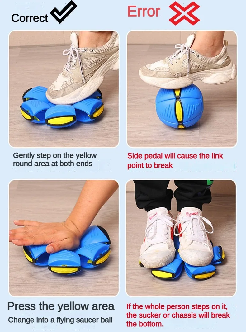 Pet Dog Toys Flying Saucer Ball Magic Deformation UFO TOYS Outdoor Sports Dog Training Equipment Children's Sports Balls