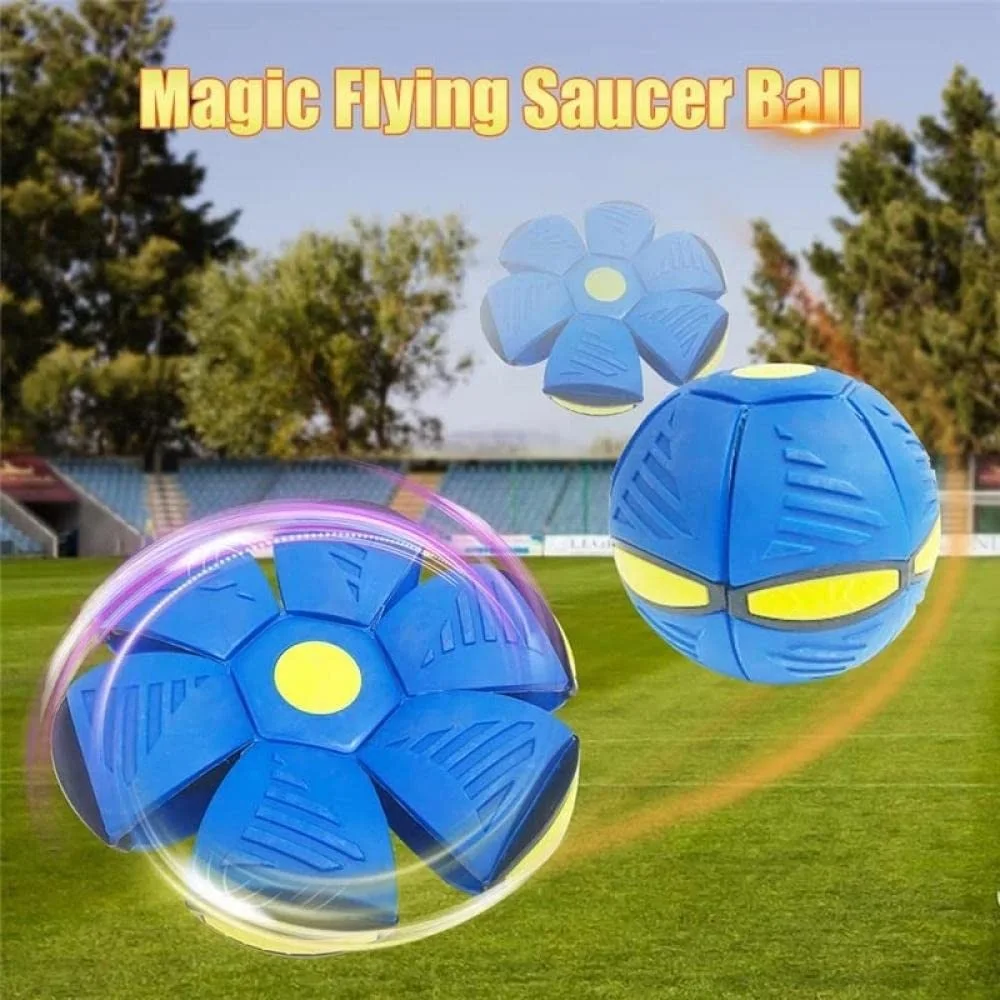 Pet Dog Toys Flying Saucer Ball Magic Deformation UFO TOYS Outdoor Sports Dog Training Equipment Children's Sports Balls