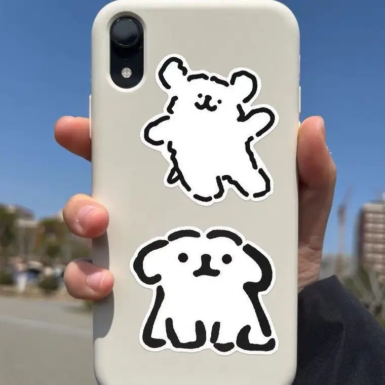 10/50/100PCS Cartoon Cute Line Dog In The Book Stickers DIY Toy Laptop Luggage Skateboard Suitcase Guitar Graffiti Decal Sticker