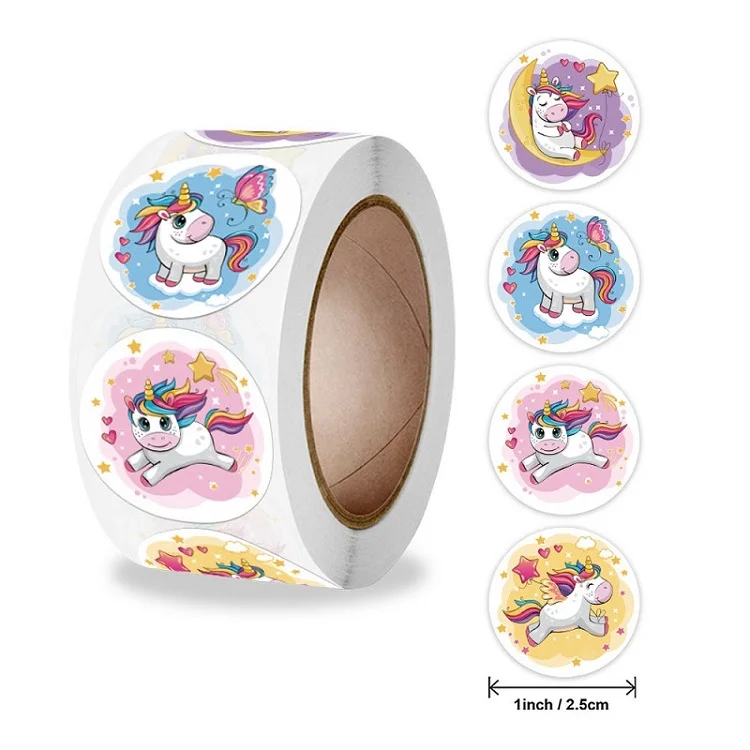 100-500pc Stickers for Children Kids Rolling Animal Roll Dog Stickers Small Packaging Pack Stickers Photocard Decor Lables