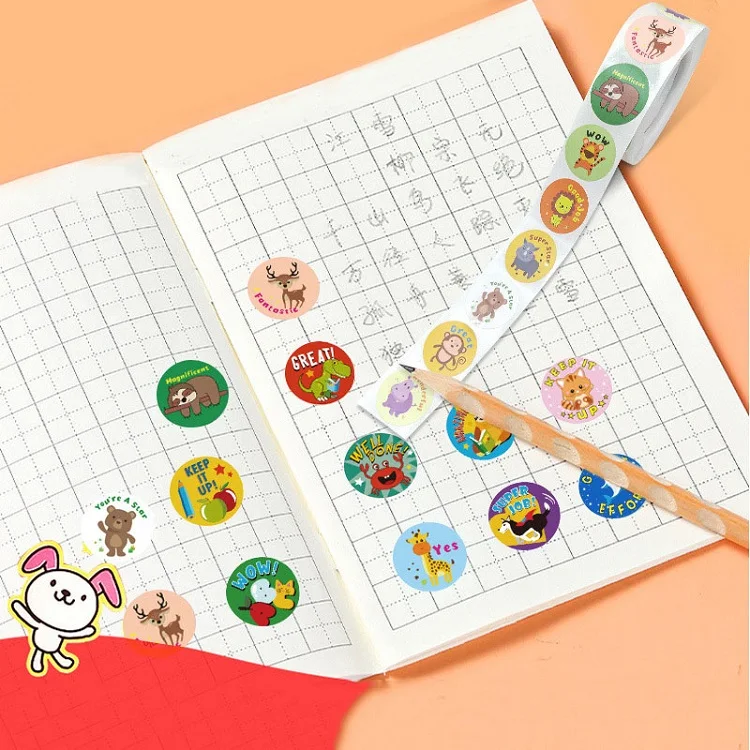 100-500pc Stickers for Children Kids Rolling Animal Roll Dog Stickers Small Packaging Pack Stickers Photocard Decor Lables