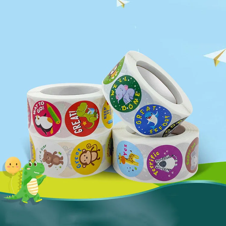 100-500pc Stickers for Children Kids Rolling Animal Roll Dog Stickers Small Packaging Pack Stickers Photocard Decor Lables