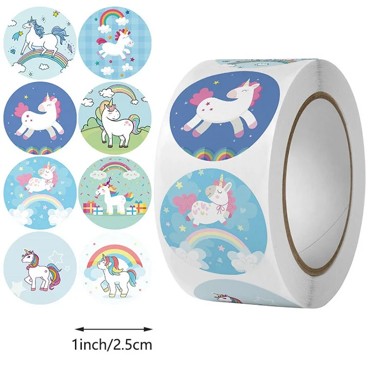 100-500pc Stickers for Children Kids Rolling Animal Roll Dog Stickers Small Packaging Pack Stickers Photocard Decor Lables