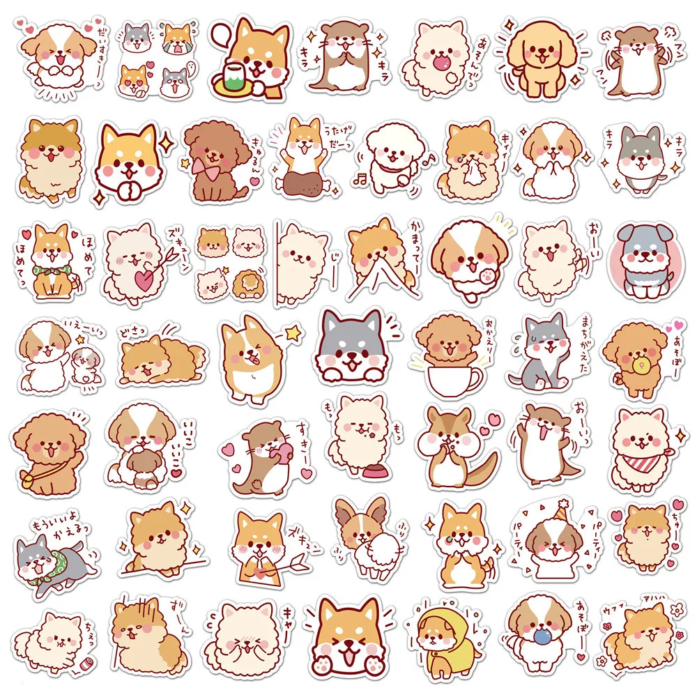 50 pcs/set Kawaii Fluffy Dog PVC Waterproof Stickers Cute Scrapbooking Diy Journaling Diary Stationery Sticker Gift Decor 50 pcs/set Kawaii Fluffy Dog PVC Waterproof Stickers Cute Scrapbooking Diy Journaling Diary Stationery Sticker Gift Decor
