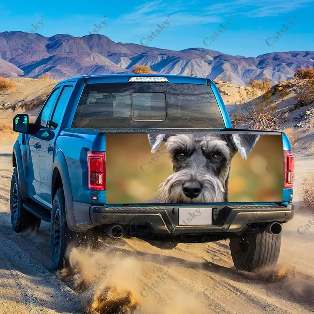 Animal Scottish Terrier Dog Truck Tailgate Wrap Professional Grade Material Universal Fit for Full Size Trucks Weatherproof