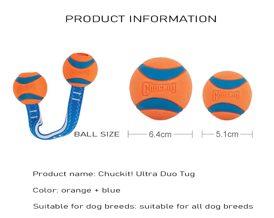 Interactive Pet Ultra Duo Tug Ball Dog Toy Game Floating Swimming Pool Great for Tug-O-War Or Fetch Small-Medium Dogs Supplies