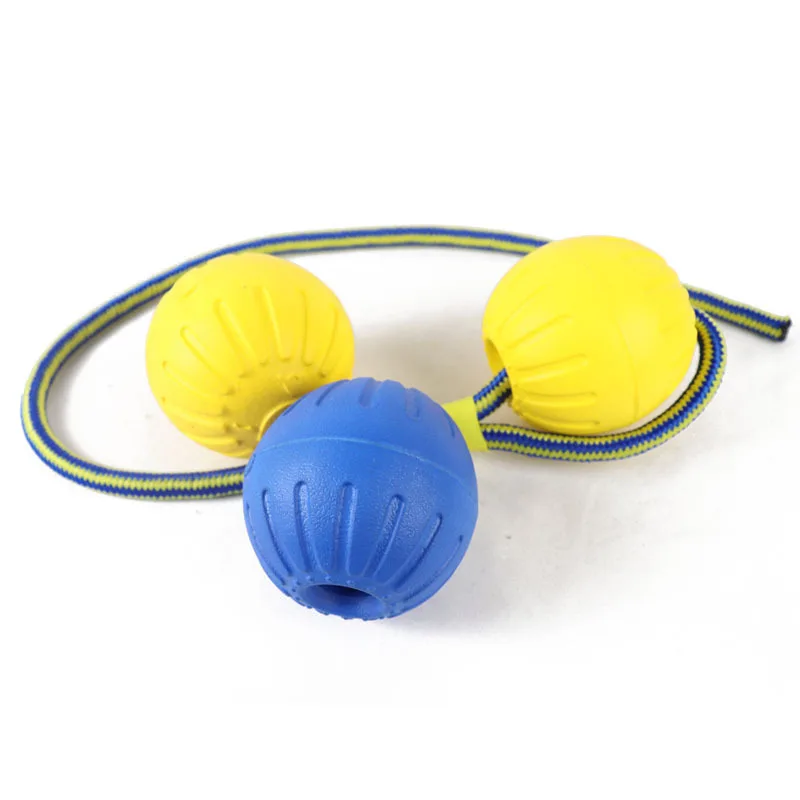 Dog Chew Toy EVA Floating Water Balls Pet Puppy Outdoor Training Interactive Ball Toy With Rope Dogs Biting Fetching Play Toy