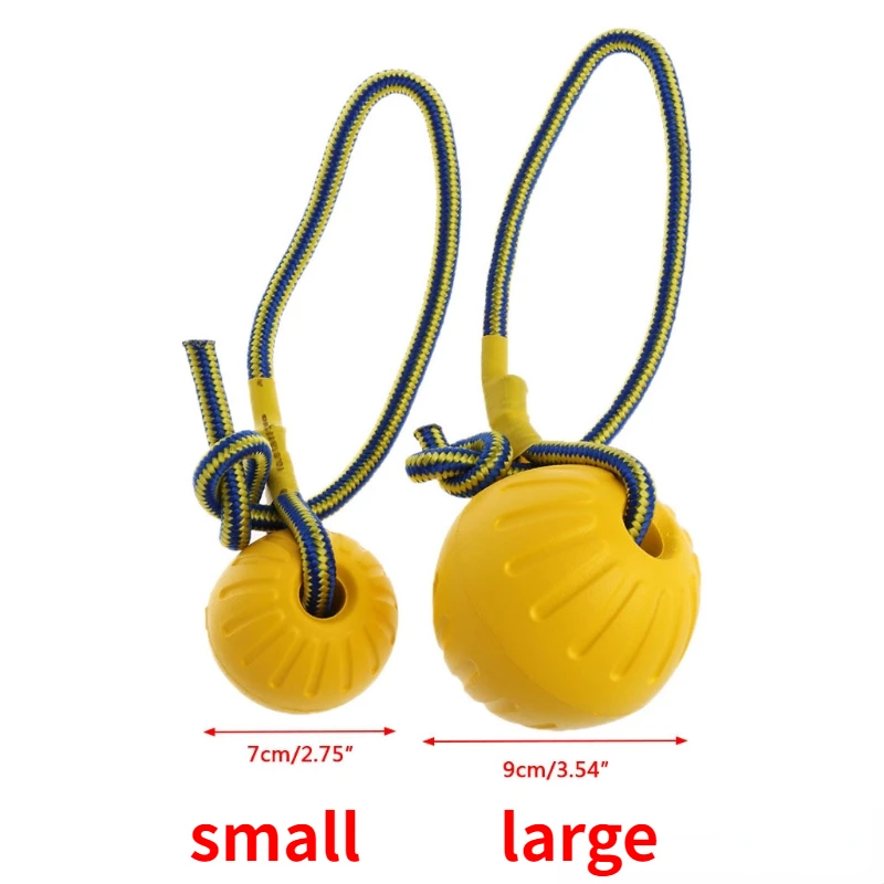 Dog Chew Toy EVA Floating Water Balls Pet Puppy Outdoor Training Interactive Ball Toy With Rope Dogs Biting Fetching Play Toy