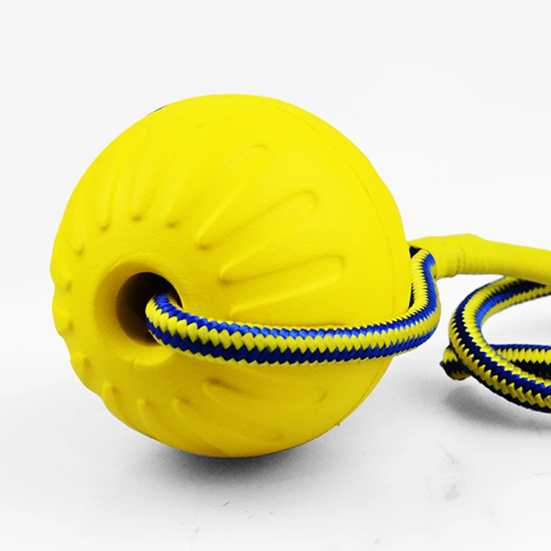 Dog Chew Toy EVA Floating Water Balls Pet Puppy Outdoor Training Interactive Ball Toy With Rope Dogs Biting Fetching Play Toy
