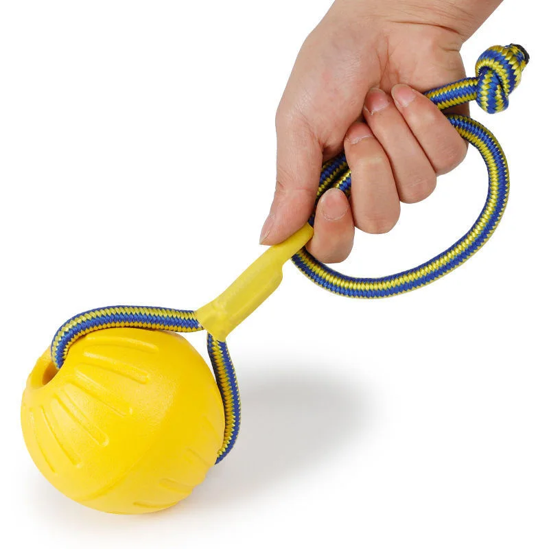Dog Chew Toy EVA Floating Water Balls Pet Puppy Outdoor Training Interactive Ball Toy With Rope Dogs Biting Fetching Play Toy