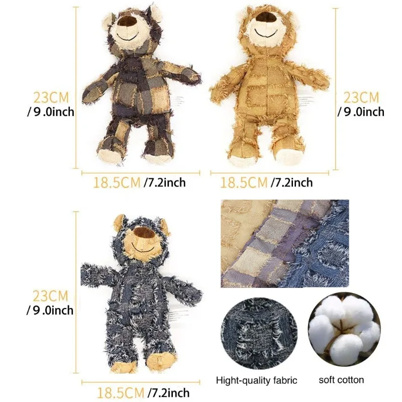 Pet Teddy Bear Soundmaking Toy Plush Interactive Dog Toys Grinding Cleaning Teeth Anti Bite Abreact Plaything Bear Pets Supplies Pet Teddy Bear Soundmaking Toy Plush Interactive Dog Toys Grinding Cleaning Teeth Anti Bite Abreact Plaything Bear Pets Supplies