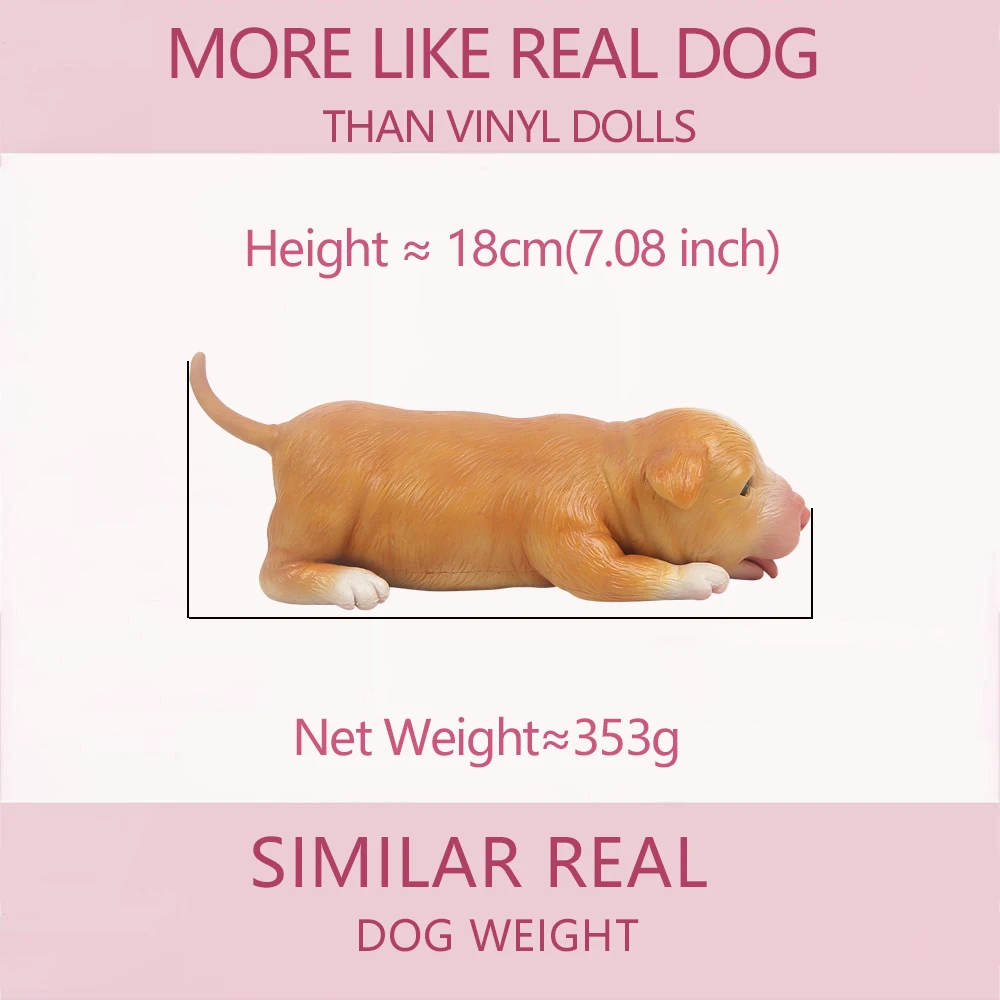 IVITA 18CM 100% Full Silicone Reborn Dog Doll with Eye Soft Silicone Realistic Collectible Art Toys for Children Christmas Gift IVITA 18CM 100% Full Silicone Reborn Dog Doll with Eye Soft Silicone Realistic Collectible Art Toys for Children Christmas Gift