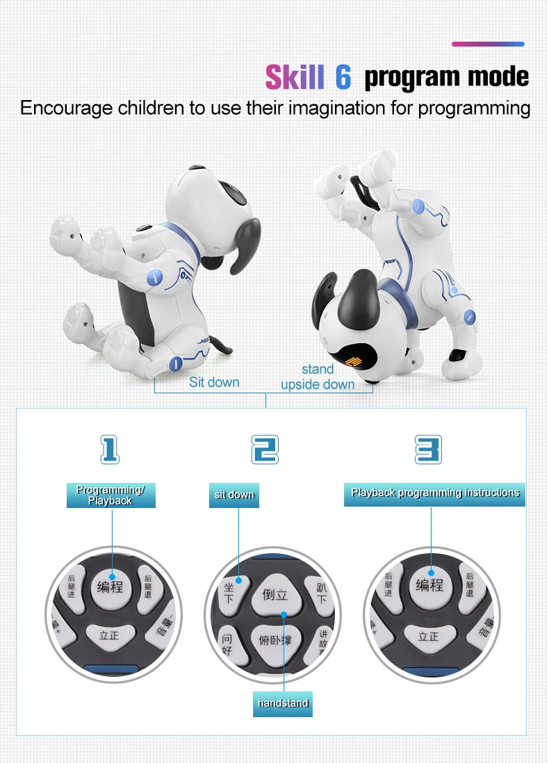 Intelligent Stunt Dog Robot Dog Singing Dancing Electric Pet Remote Control Pet Dog Touch Sensitive Interaction Children's Toys Intelligent Stunt Dog Robot Dog Singing Dancing Electric Pet Remote Control Pet Dog Touch Sensitive Interaction Children's Toys