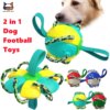 UFO Magic Ball 2in1 Multifunctional Tranining Outdoor Interactive Dog Toys Agility Ball with Chew Ropes Play in Swimming Pool