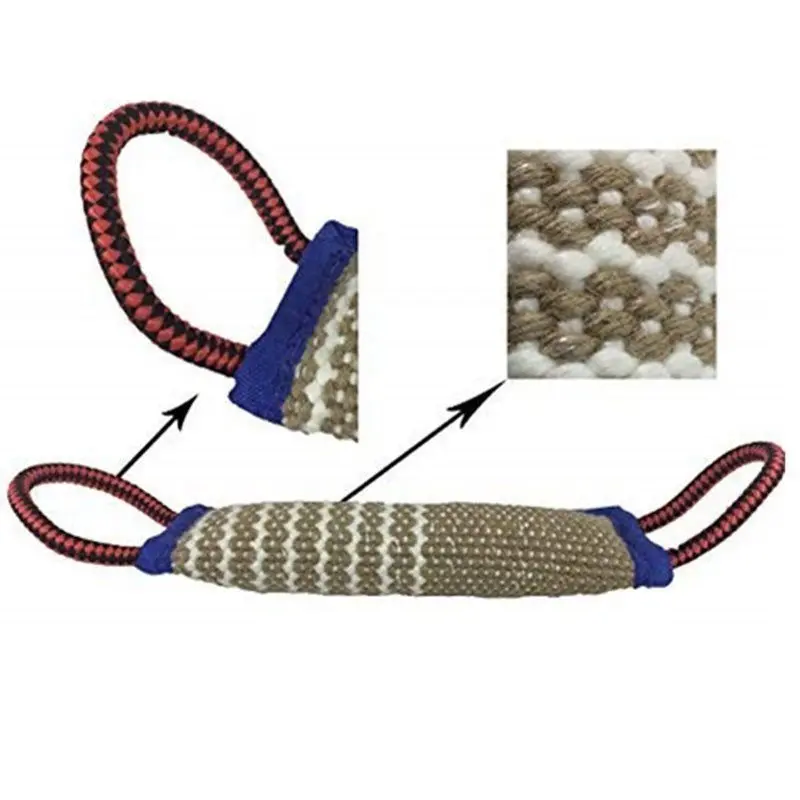 Dog Teether Dog Chewing Toy Dog Bite Pillow Jute Bite Chewing Fetch Puppy Training Interactive Play Dog Tooth Chewing Supplies
