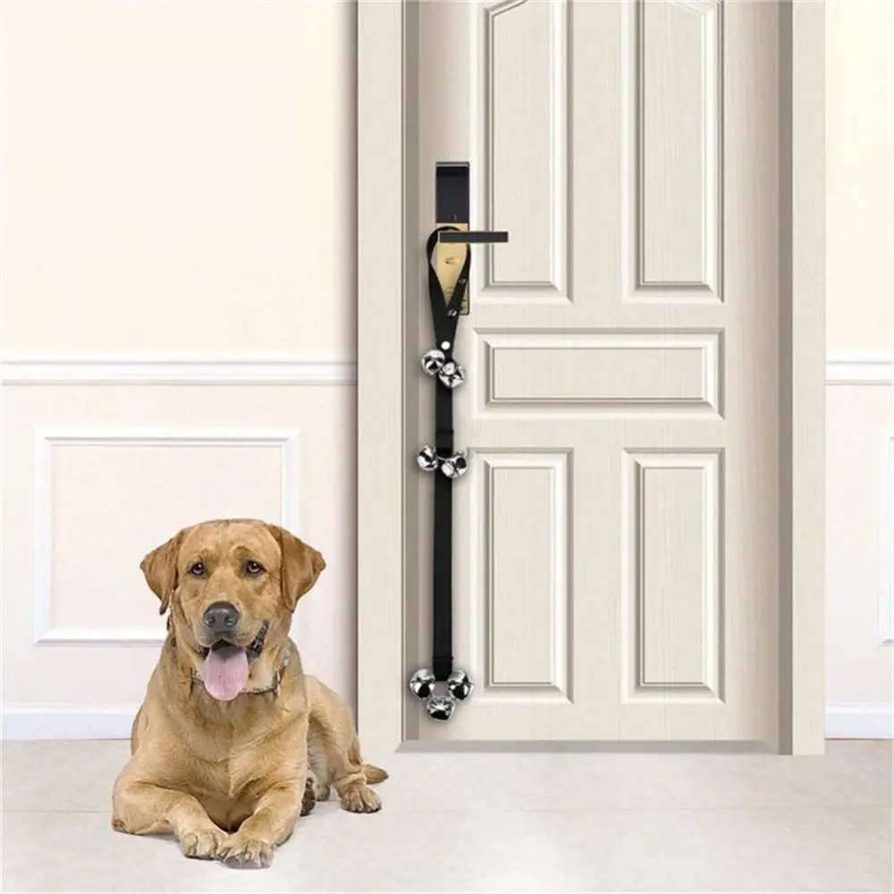Durable Pet Training Doorbell Adjustable Bite Resistant Rope Lanyard Door Warning Bell Guide Dog Pet Training Bell Supplies