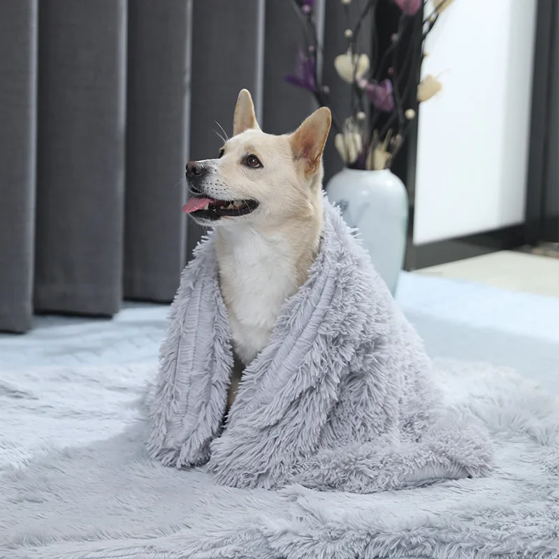 Pet Dog Cat Fluffy Fur Blanket Sleeping Mat Dogs Cats Bed Cushion Cover Reversible Double Layer Washable for Dog Bed Couch Sofa Pet Dog Cat Fluffy Fur Blanket Sleeping Mat Dogs Cats Bed Cushion Cover Reversible Double Layer Washable for Dog Bed Couch Sofa