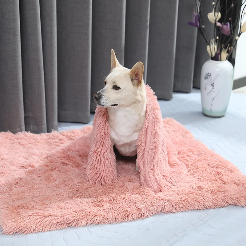 Pet Dog Cat Fluffy Fur Blanket Sleeping Mat Dogs Cats Bed Cushion Cover Reversible Double Layer Washable for Dog Bed Couch Sofa Pet Dog Cat Fluffy Fur Blanket Sleeping Mat Dogs Cats Bed Cushion Cover Reversible Double Layer Washable for Dog Bed Couch Sofa